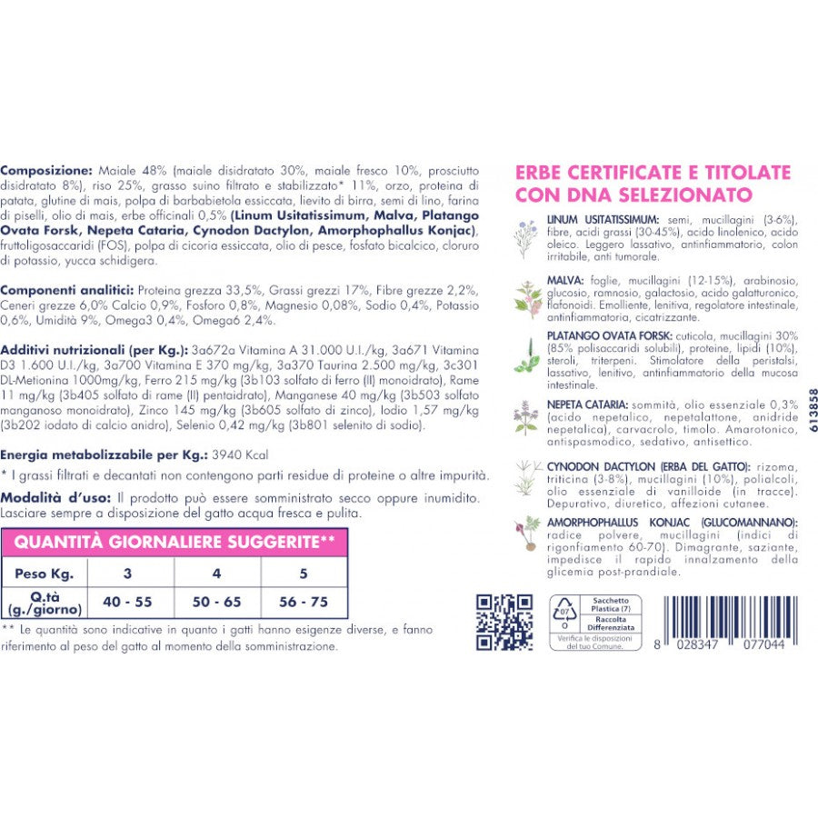 Vetline Secco Gatto Salute Steri Maiale Con Prosciutto 400 Gr Vetline Secco Gatto Salute Steri Maiale Con Prosciutto 400 Gr